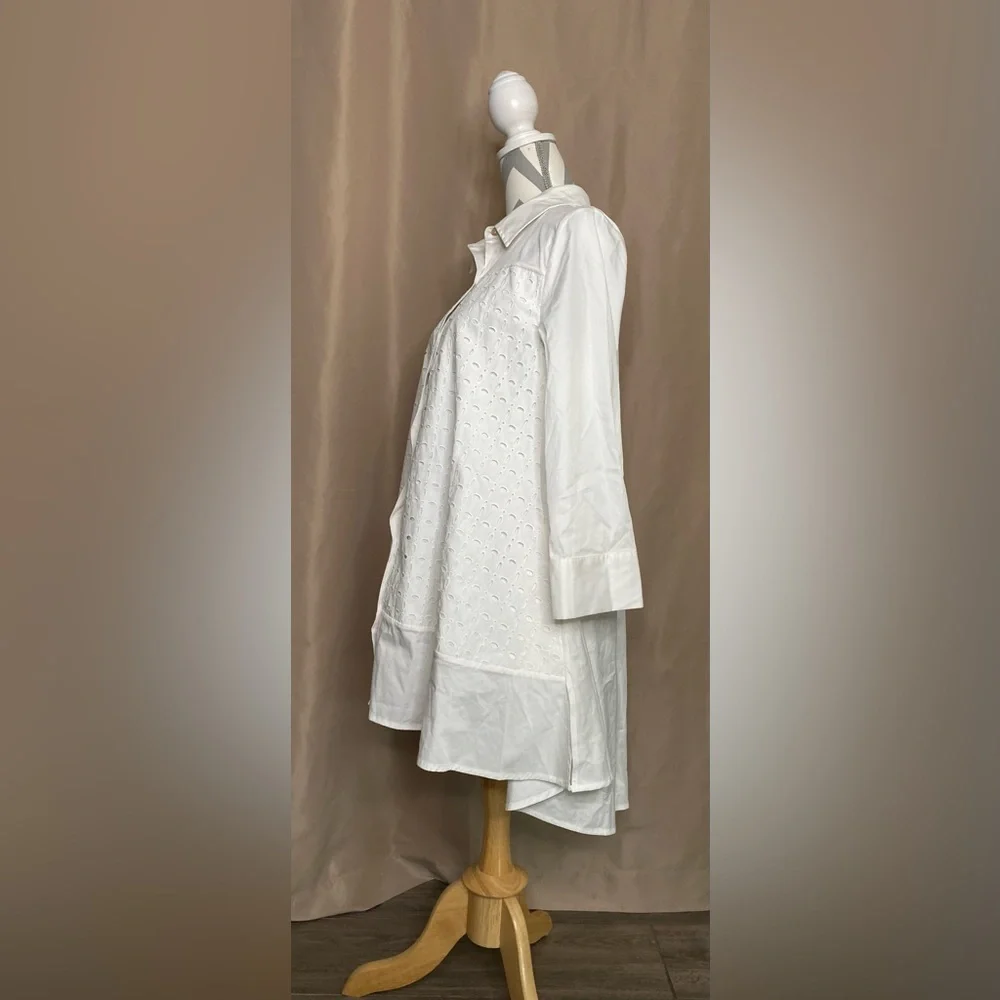 Wynne Collection Medium White High Low Top - Picture 5 of 10